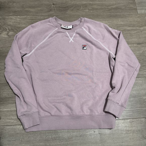 FILA Jumper Womens Small Grey Sports Sweatshirt Pullover Athletic Embroidered - Picture 1 of 4